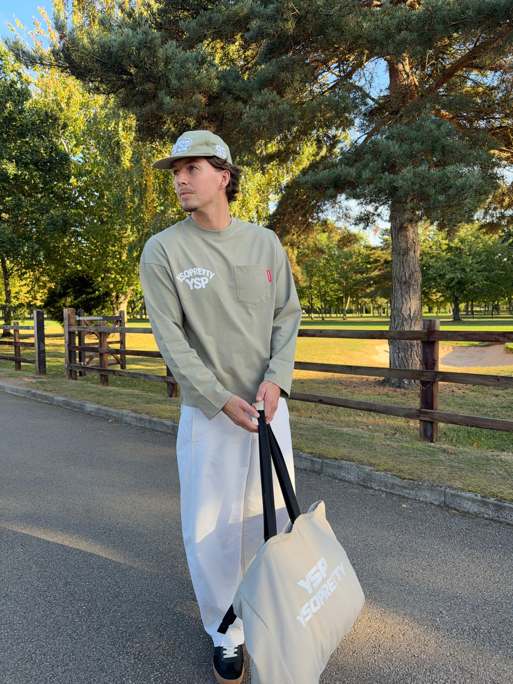 YSP YOU REALLY FLY LONG SLEEVE TEE — KHAKI