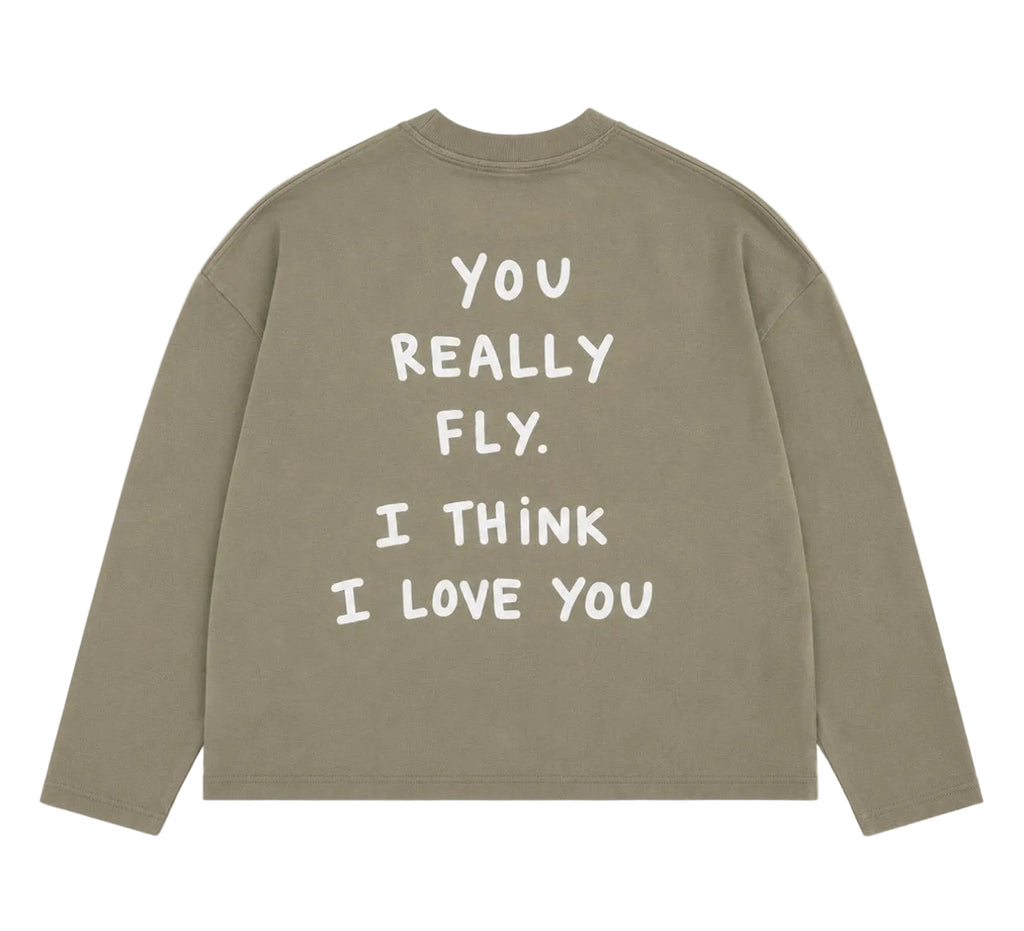 YSP YOU REALLY FLY LONG SLEEVE TEE — KHAKI