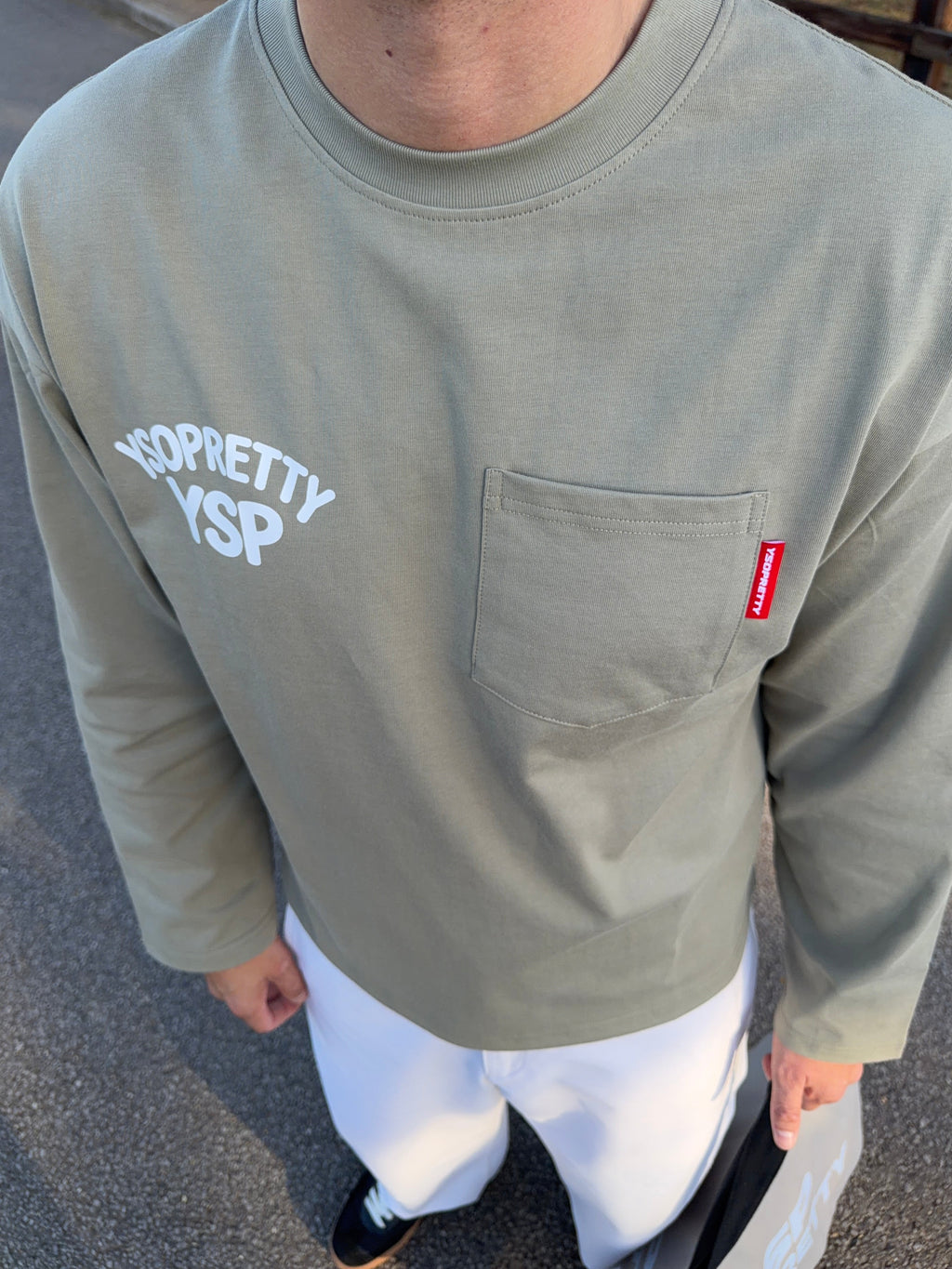 YSP YOU REALLY FLY LONG SLEEVE TEE — KHAKI