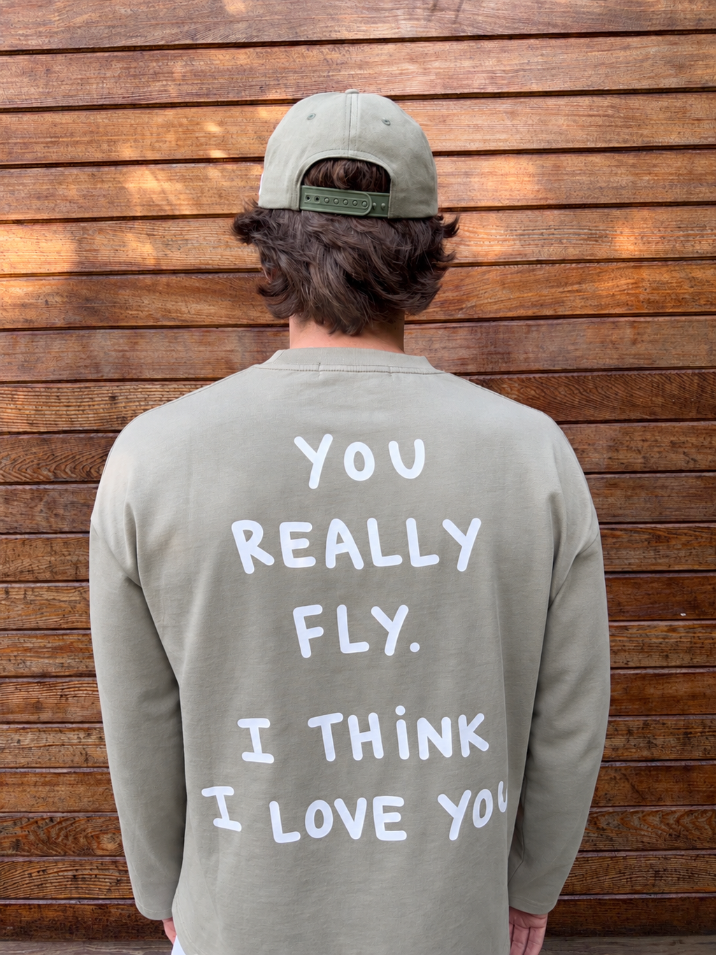 YSP YOU REALLY FLY LONG SLEEVE TEE — KHAKI