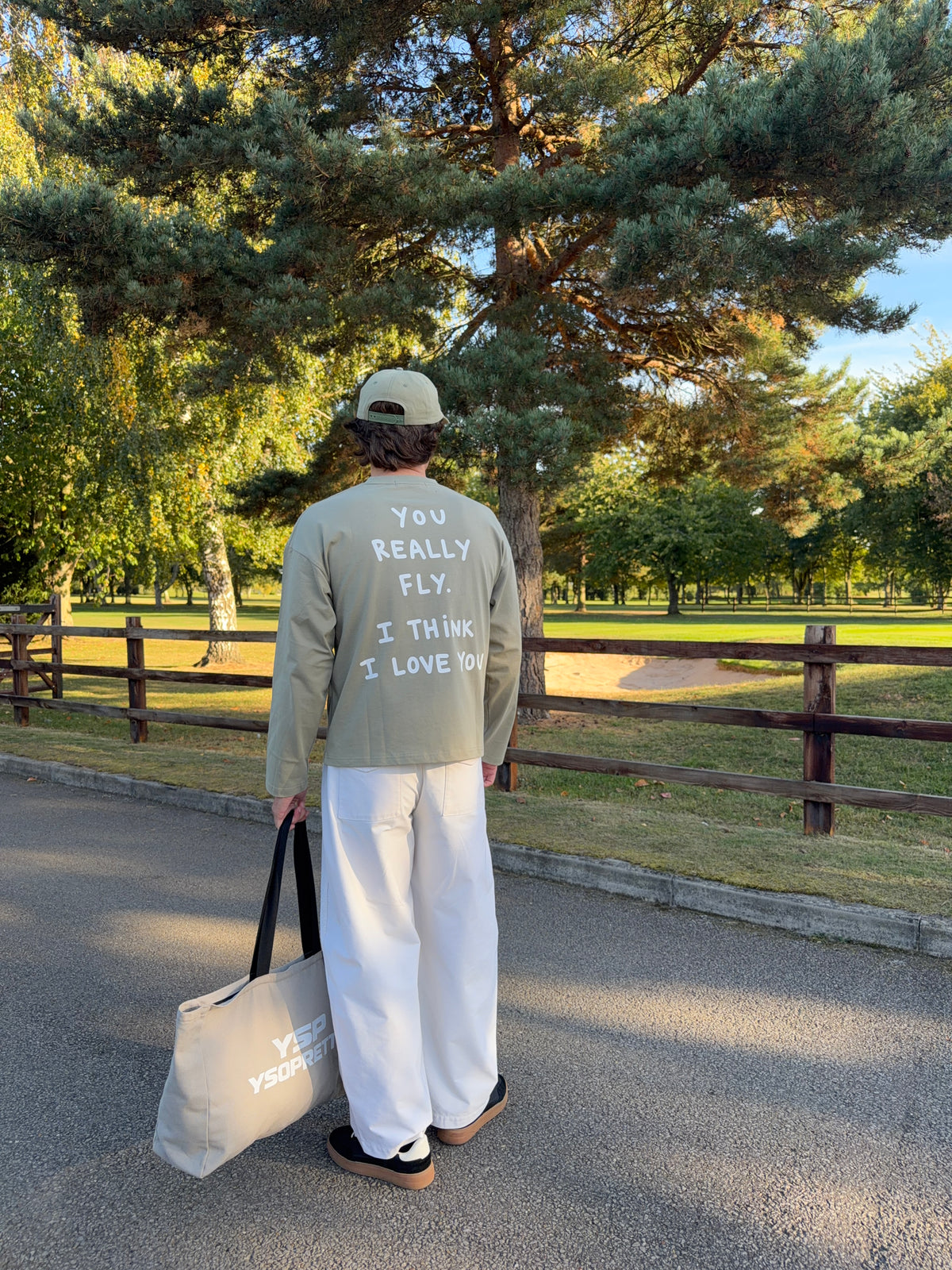 YSP YOU REALLY FLY LONG SLEEVE TEE — KHAKI